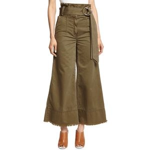 Cinq A Sept Serge Belted Wide Leg Cropped Pants